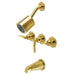 Kingston Brass Centurion Three-Handle Tub and Shower Faucet