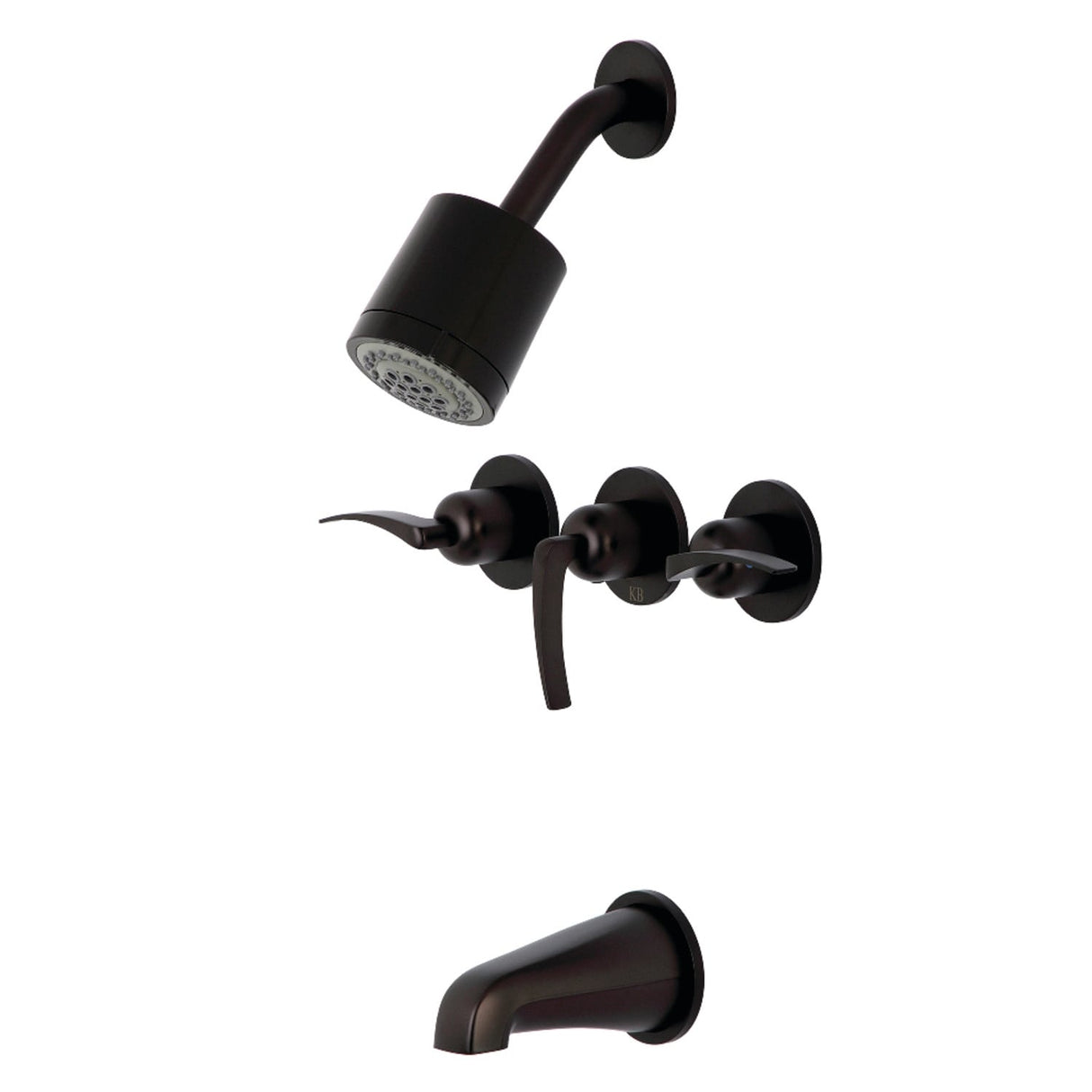 Kingston Brass Centurion Three-Handle Tub and Shower Faucet