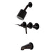 Kingston Brass Centurion Three-Handle Tub and Shower Faucet