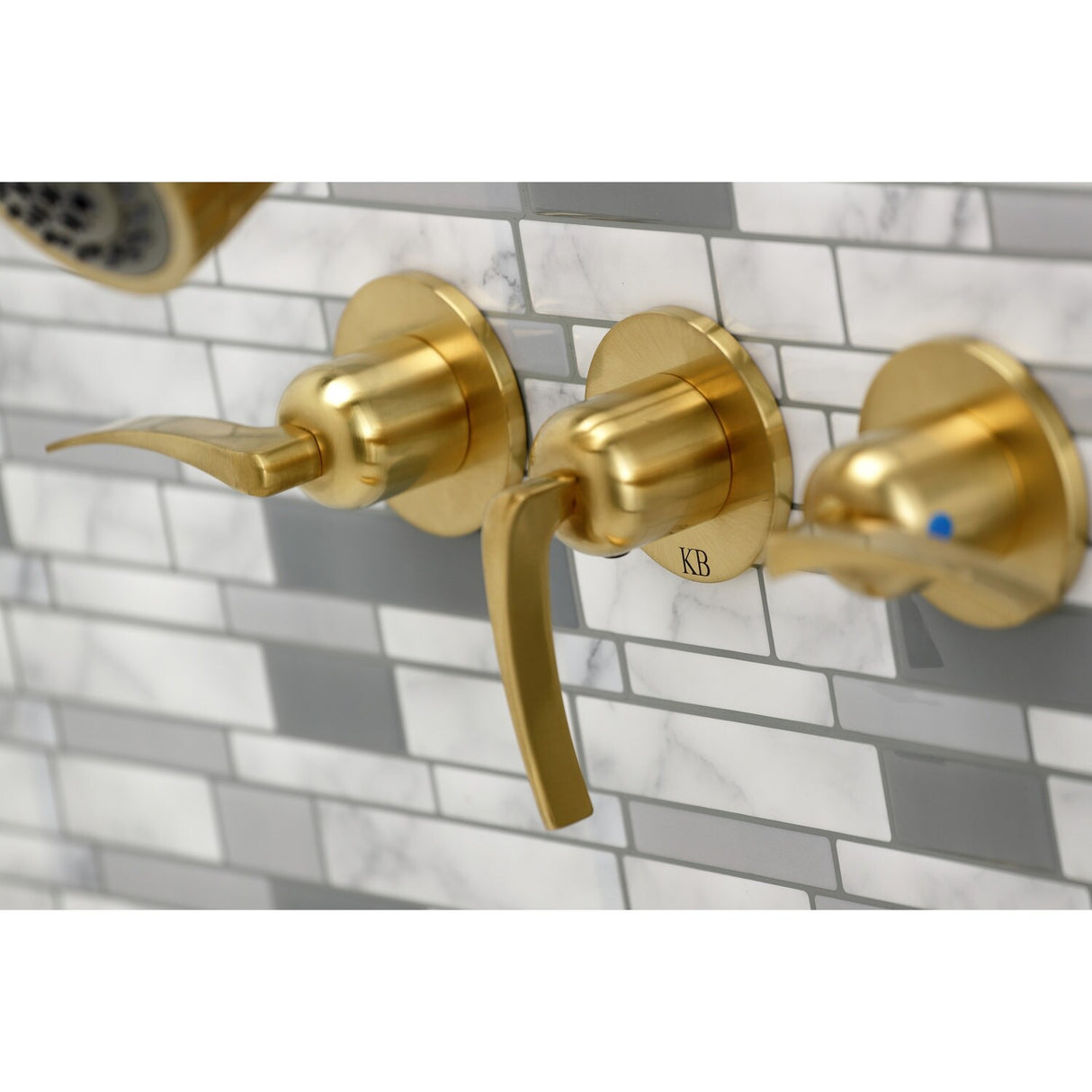 Kingston Brass Centurion Three-Handle Tub and Shower Faucet