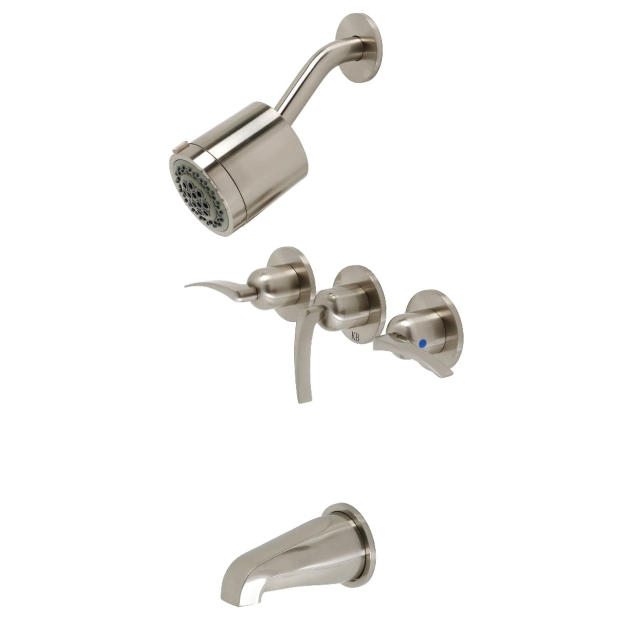 Kingston Brass Centurion Three-Handle Tub and Shower Faucet