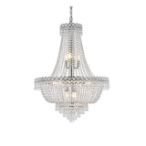 Century 12 light Chrome Chandelier Clear Royal Cut Crystal - Exact Size