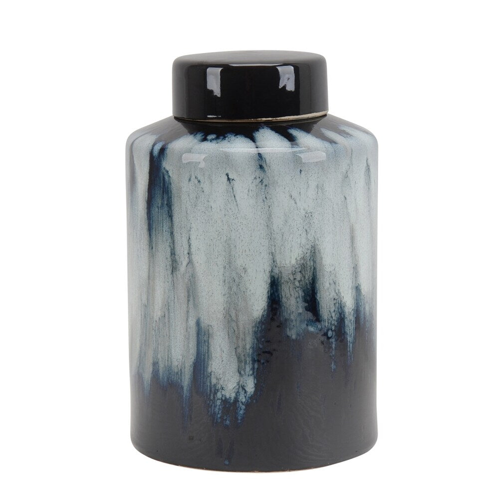 Ceramic 13.5" Covered Jar, Multi