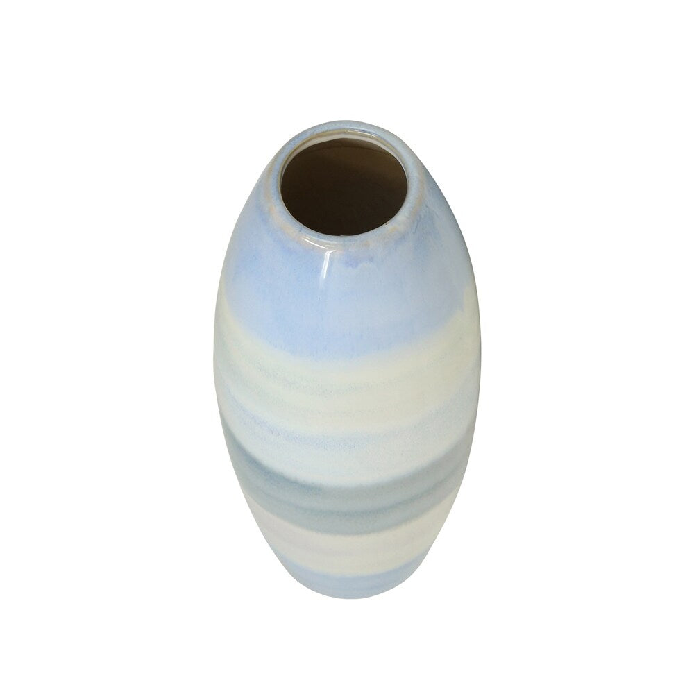 Ceramic 14.5" Vase, Blue/Multi