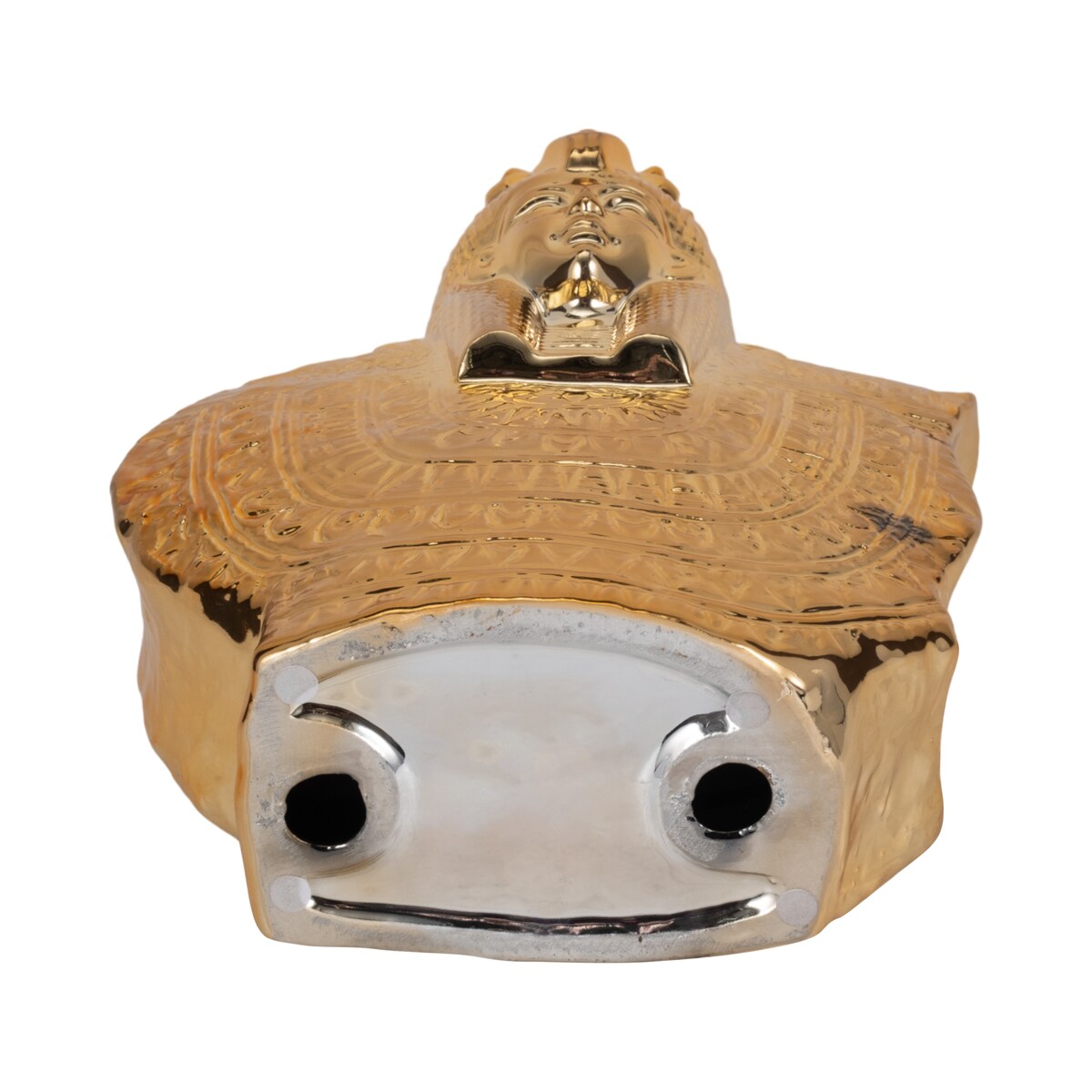 Ceramic 14" Table Top Sculpture, Gold - 11.25" x 6" x 14"