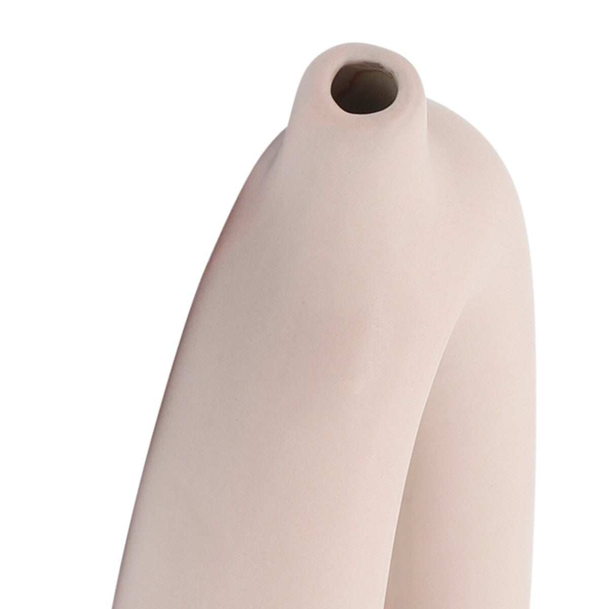 Ceramic 14"h Open Cut-out Vase, Blush 14.37"H