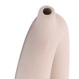 Ceramic 14"h Open Cut-out Vase, Blush 14.37"H