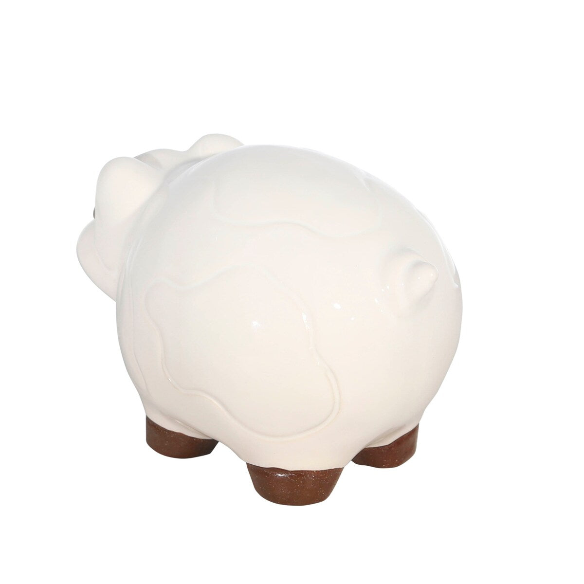 Ceramic 5" Barn Pig, Ivory, , 4.5"H, - 6.75" x 4.5" x 4.5"