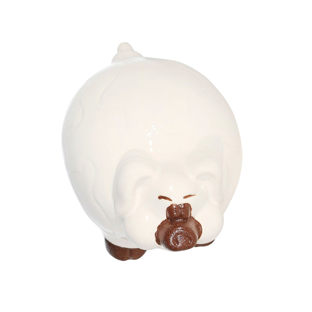 Ceramic 5" Barn Pig, Ivory, , 4.5"H, - 6.75" x 4.5" x 4.5"