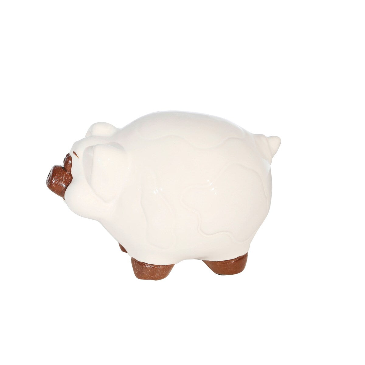 Ceramic 5" Barn Pig, Ivory, , 4.5"H, - 6.75" x 4.5" x 4.5"