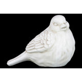 Matte Ivory Ceramic Bird Figurine