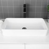 Ceramic Handmade Rectangular Vessel Bathroom Sink