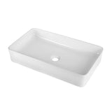 Ceramic Handmade Rectangular Vessel Bathroom Sink