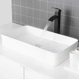 Ceramic Handmade Rectangular Vessel Bathroom Sink