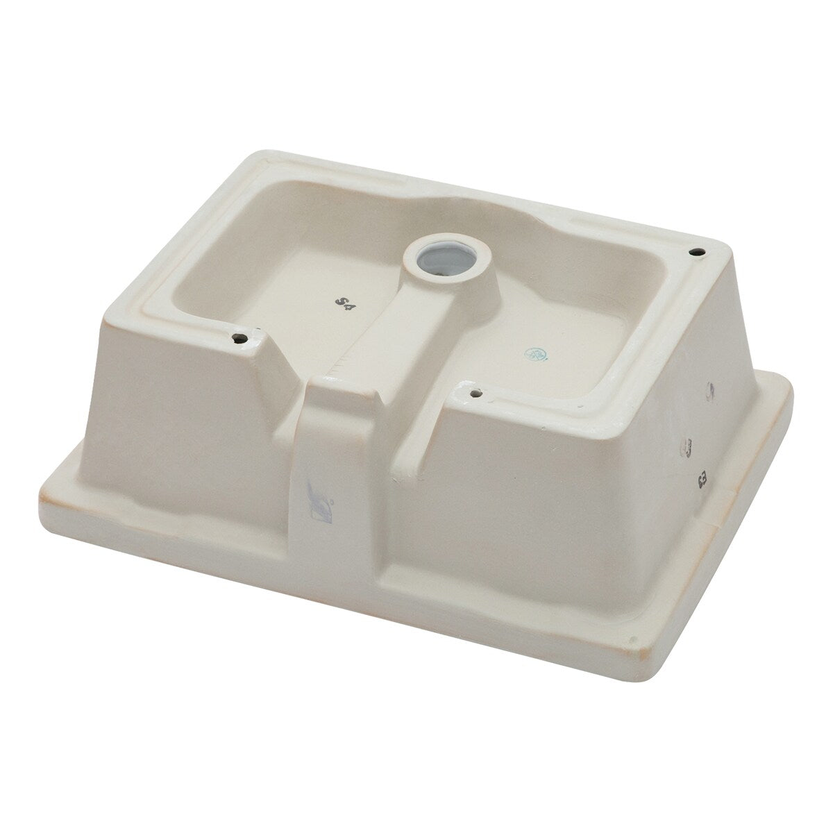Ceramic Undermount Bathroom Sink, Modern Rectangular Sink with Overflow in White