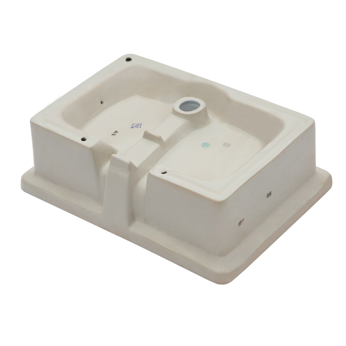 Ceramic Undermount Bathroom Sink, Modern Rectangular Sink with Overflow in White