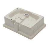 Ceramic Undermount Bathroom Sink, Modern Rectangular Sink with Overflow in White