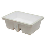 Ceramic Undermount Bathroom Sink, Modern Rectangular Sink with Overflow in White