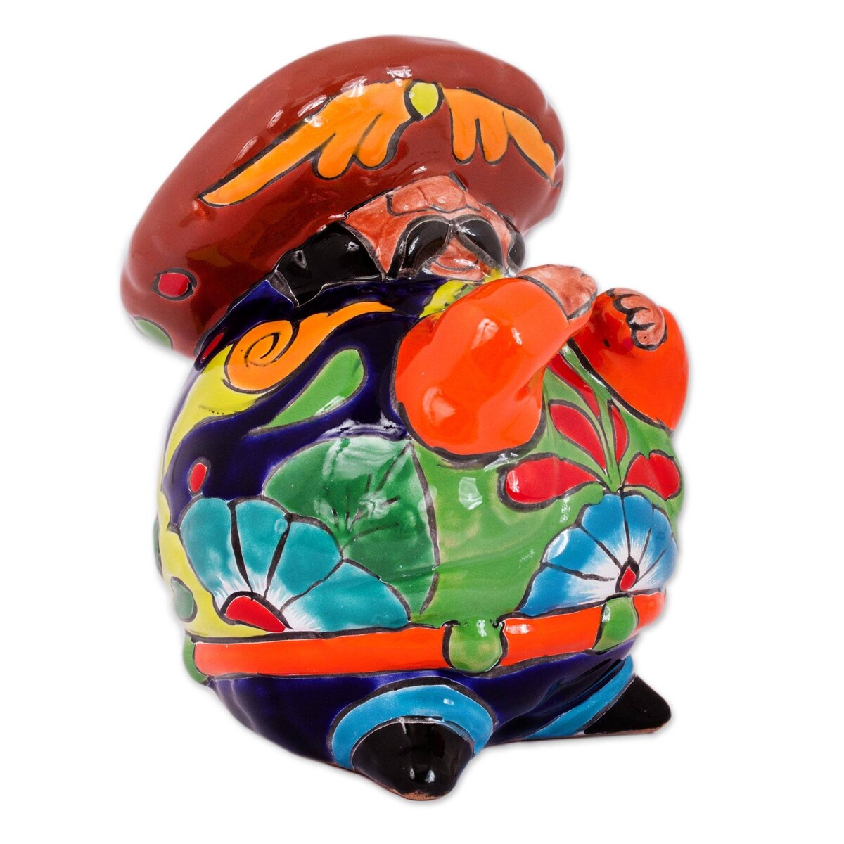 Ceramic figurine, 'Singing Mariachi'