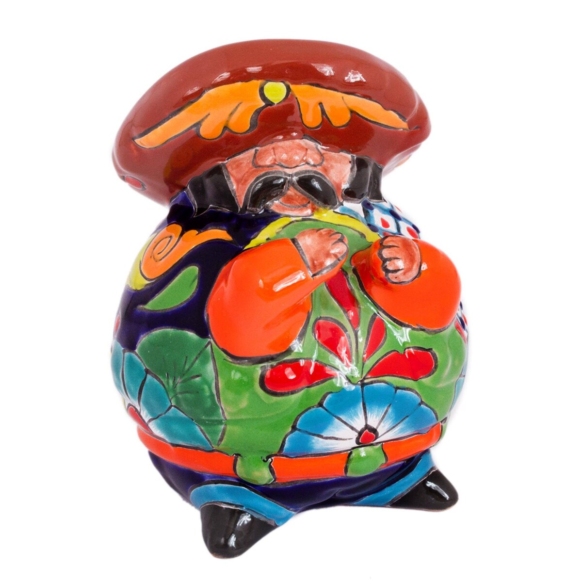 Ceramic figurine, 'Singing Mariachi'