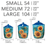 Certified International Golden Sunflowers Set of 3 Canisters