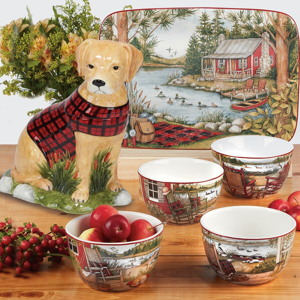 Certified International Lake Retreat 9-inch Salad/Dessert Plates, Set of 4