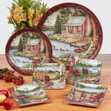 Certified International Lake Retreat 9-inch Salad/Dessert Plates, Set of 4
