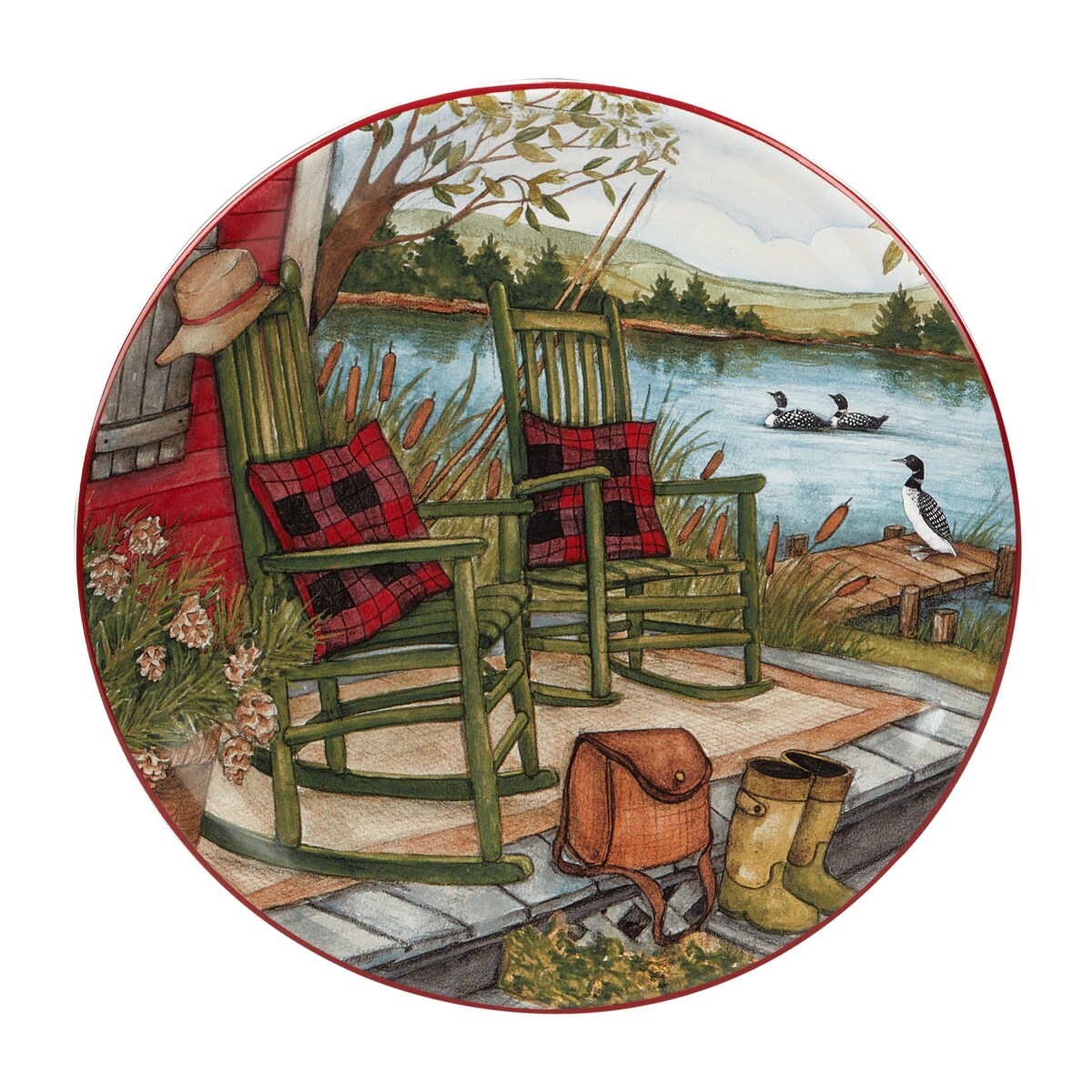 Certified International Lake Retreat 9-inch Salad/Dessert Plates, Set of 4