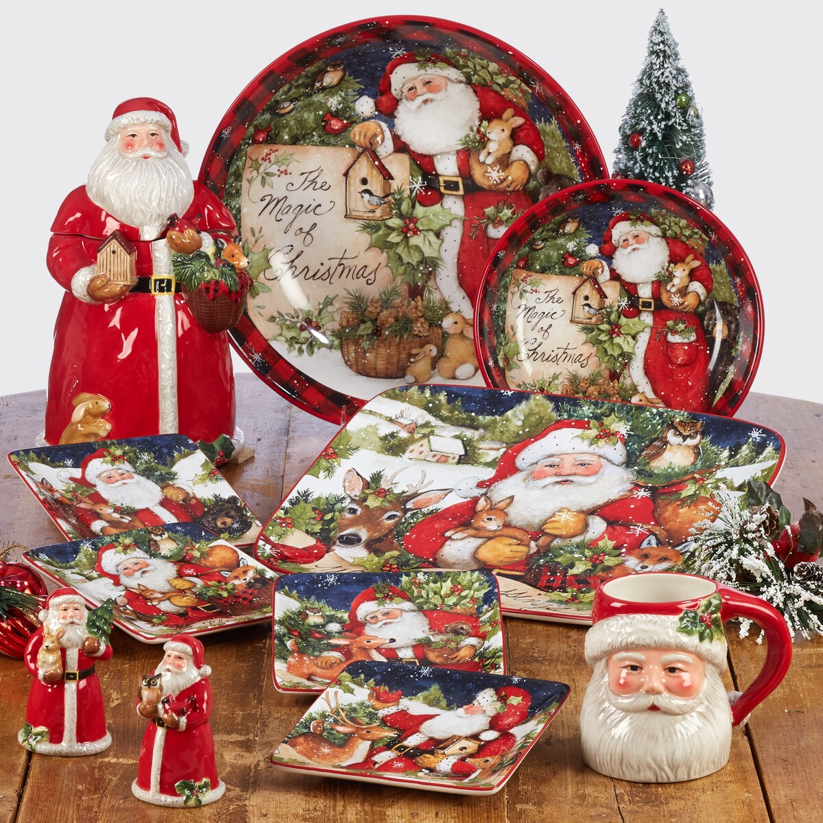 Certified International Magic Of Christmas Santa 36 oz. Soup/Cereal Bowls (Set of 4)