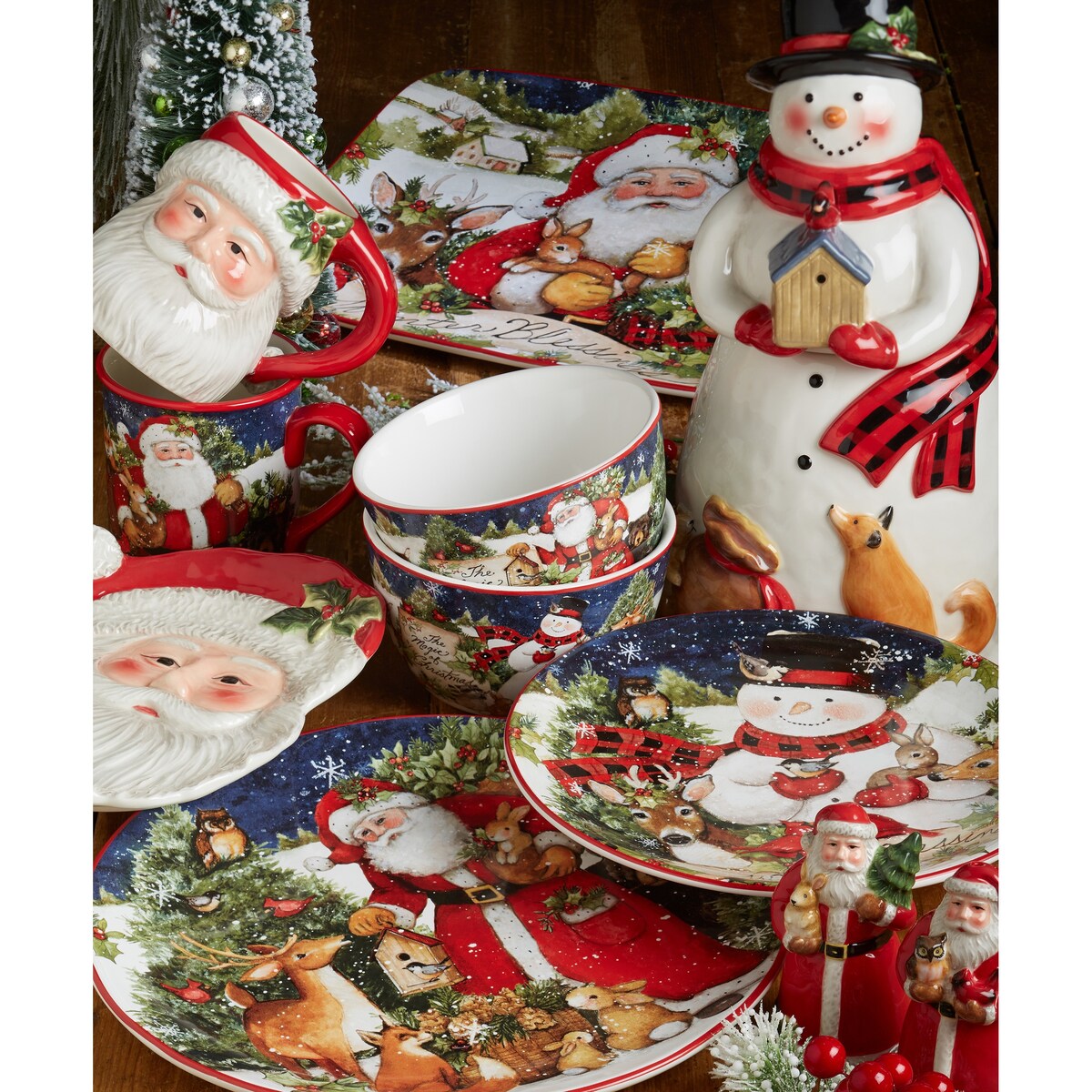 Certified International Magic Of Christmas Santa 36 oz. Soup/Cereal Bowls (Set of 4)