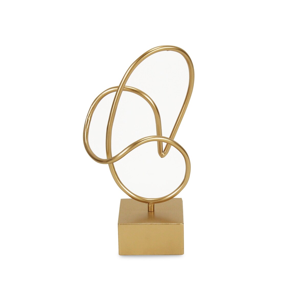 Cerulli Golden Metal Winding Abstract Table Decor