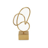 Cerulli Golden Metal Winding Abstract Table Decor