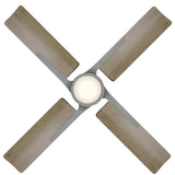 Cervantes 56 Inch Four Blade Indoor / Outdoor Smart Ceiling Fan with Six Speed DC Motor and LED Light.