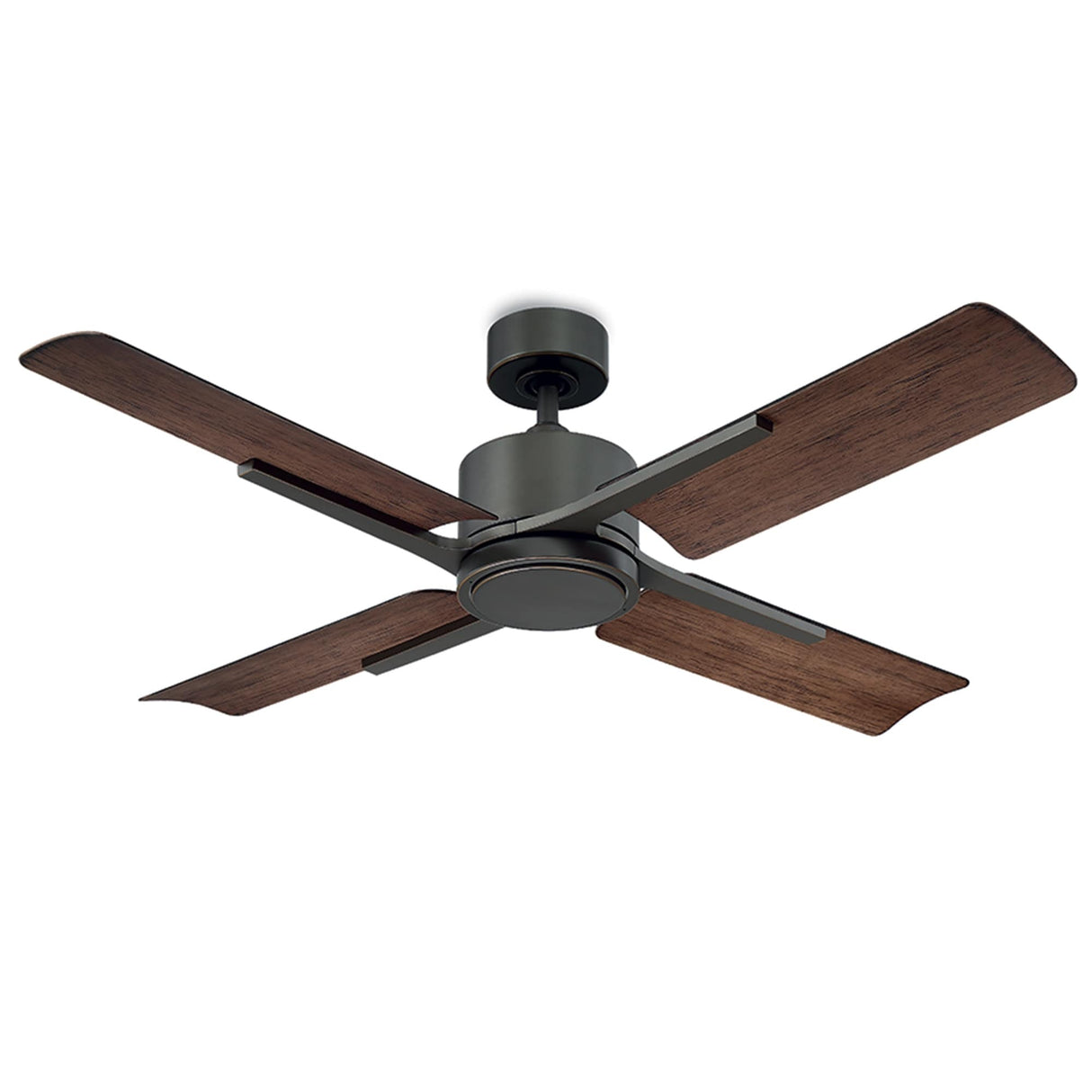 Cervantes 56 Inch Four Blade Indoor / Outdoor Smart Ceiling Fan with Six Speed DC Motor and LED Light.
