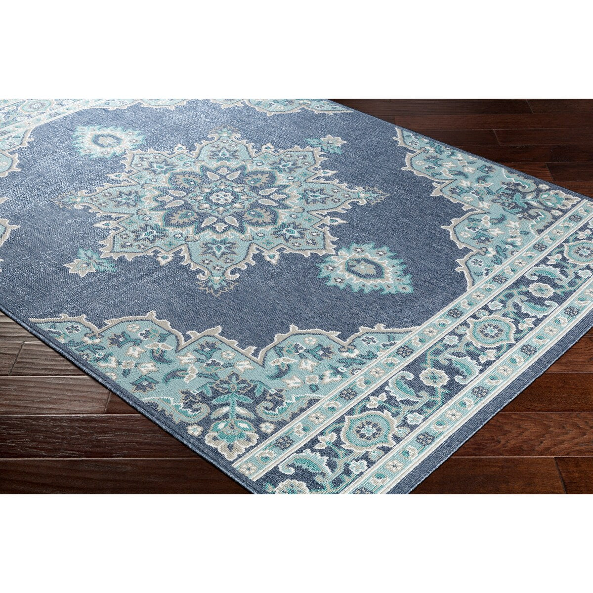 Cesare Medallion Indoor/ Outdoor Area Rug - 7'3" Round - 7'3" Round