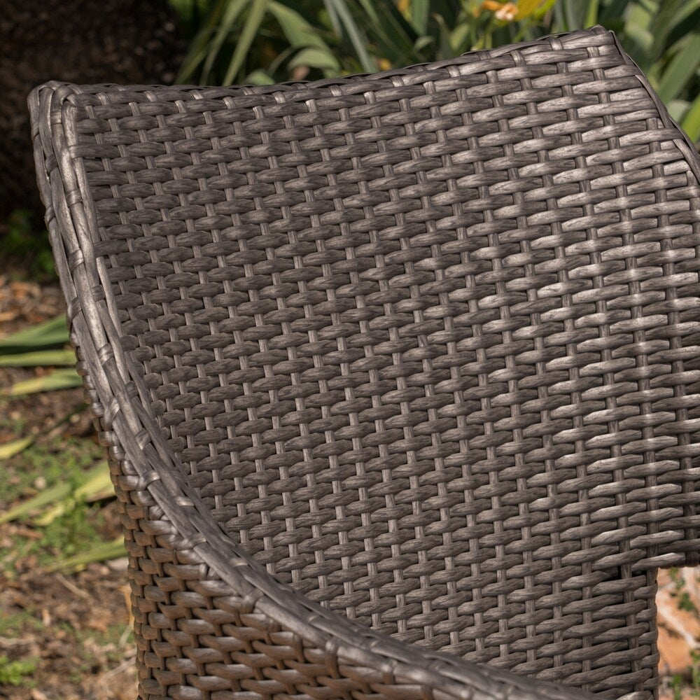 Ceylon Outdoor 3-piece Wicker Bistro Set by Christopher Knight Home