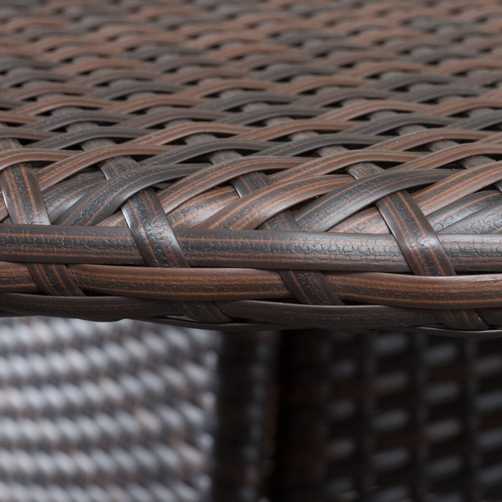 Ceylon Outdoor 3-piece Wicker Bistro Set by Christopher Knight Home