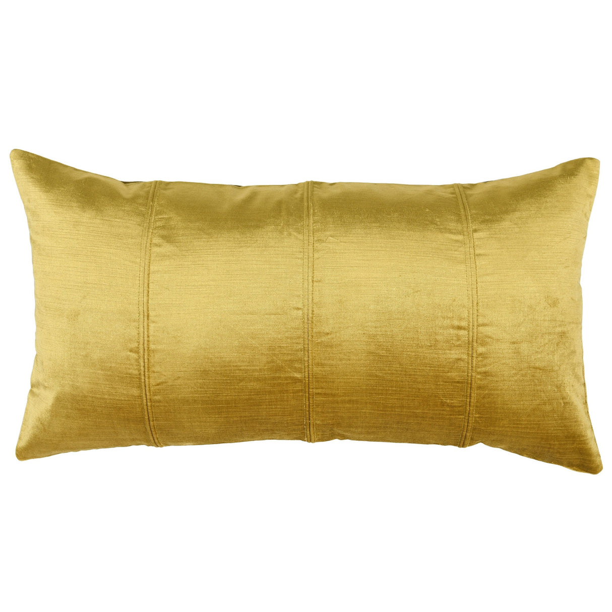 Chad 26 Inch Velvet Decorative Lumbar Throw Pillow, Plush, Gold