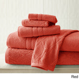 Amraupur Overseas Chain Jacquard 6-piece Combed Cotton Towel Set