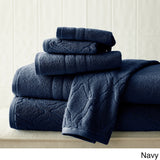 Amraupur Overseas Chain Jacquard 6-piece Combed Cotton Towel Set