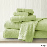 Amraupur Overseas Chain Jacquard 6-piece Combed Cotton Towel Set