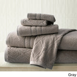 Amraupur Overseas Chain Jacquard 6-piece Combed Cotton Towel Set