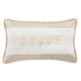 Chain Link Embroidery Pillow on Champaign Bubble Jacquard , 16x26