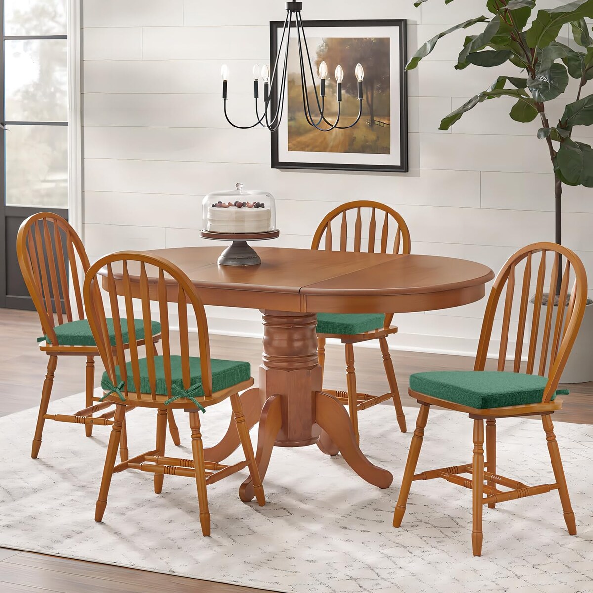 Chair Cushions for Dining Chairs 4 Pack - Memory Foam Chair Pads with Ties and Non-Slip Backing Seat Cushion 16"X16"X2",