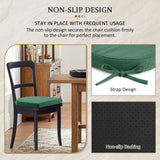Chair Cushions for Dining Chairs 4 Pack - Memory Foam Chair Pads with Ties and Non-Slip Backing Seat Cushion 16"X16"X2",