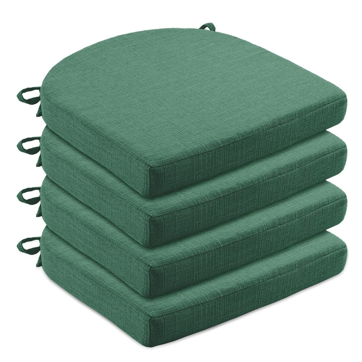 Chair Cushions for Dining Chairs 4 Pack - Memory Foam Chair Pads with Ties and Non-Slip Backing Seat Cushion 16"X16"X2",