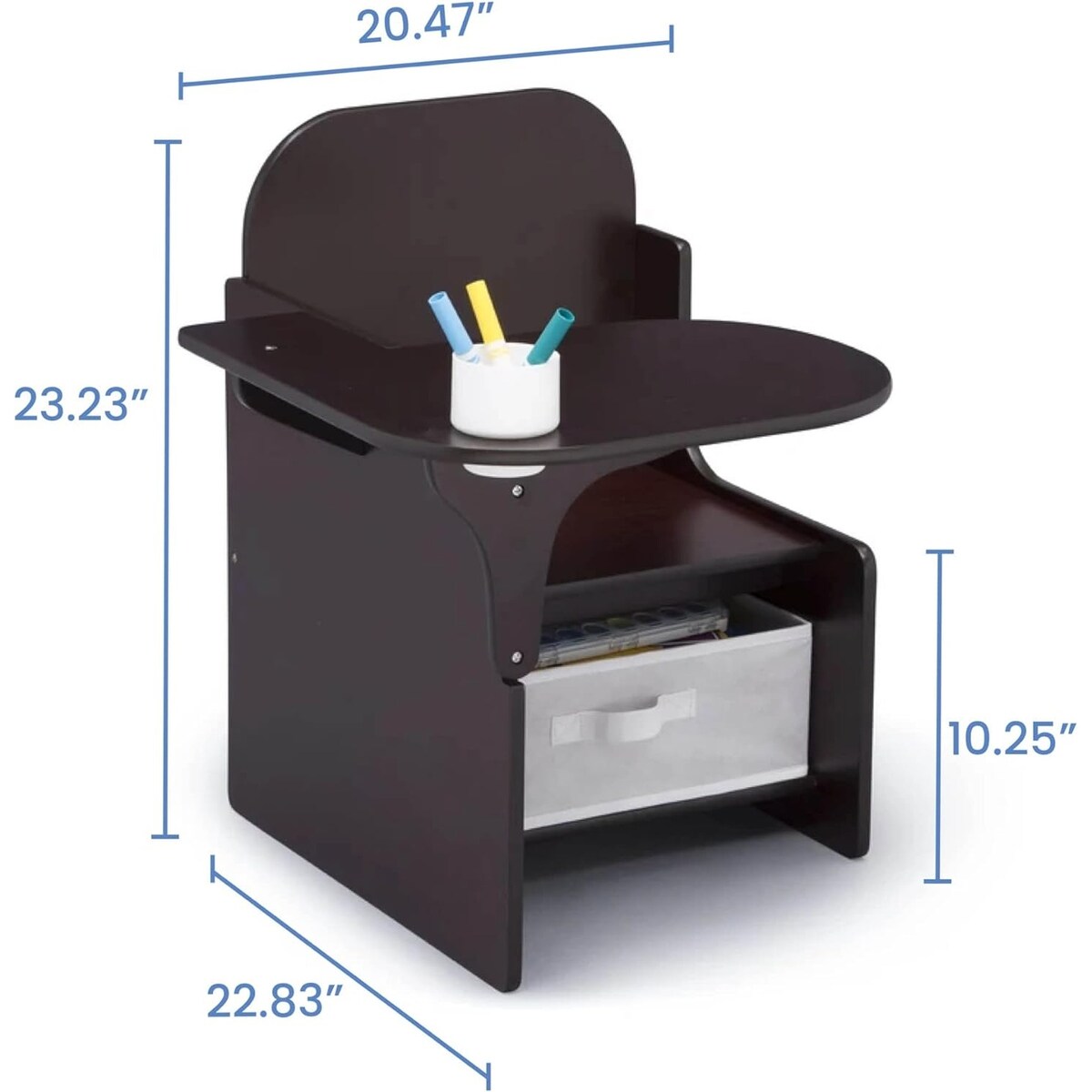Chair Desk With Storage Bin