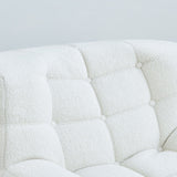 Chair Sofa Sherpa Beanbag Chair Couch Armless Tufted Bean Bag Lounge Soft Comfy Chair, Beige