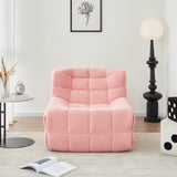 Chair Sofa Sherpa Beanbag Chair Couch Armless Tufted Bean Bag Lounge Soft Comfy Chair, Beige