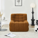 Chair Sofa Sherpa Beanbag Chair Couch Armless Tufted Bean Bag Lounge Soft Comfy Chair, Beige